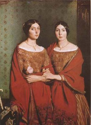 Theodore Chasseriau The Sisters of the Artist (mk09) Sweden oil painting art